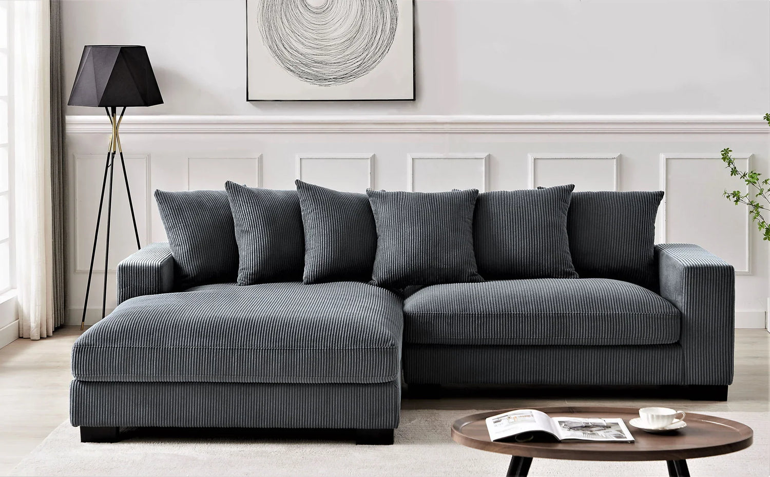 Luxe - Oversized 2 Piece Sectional Couches For Living Room, L Shaped Sofa With Chaise - Furniture Home Direct