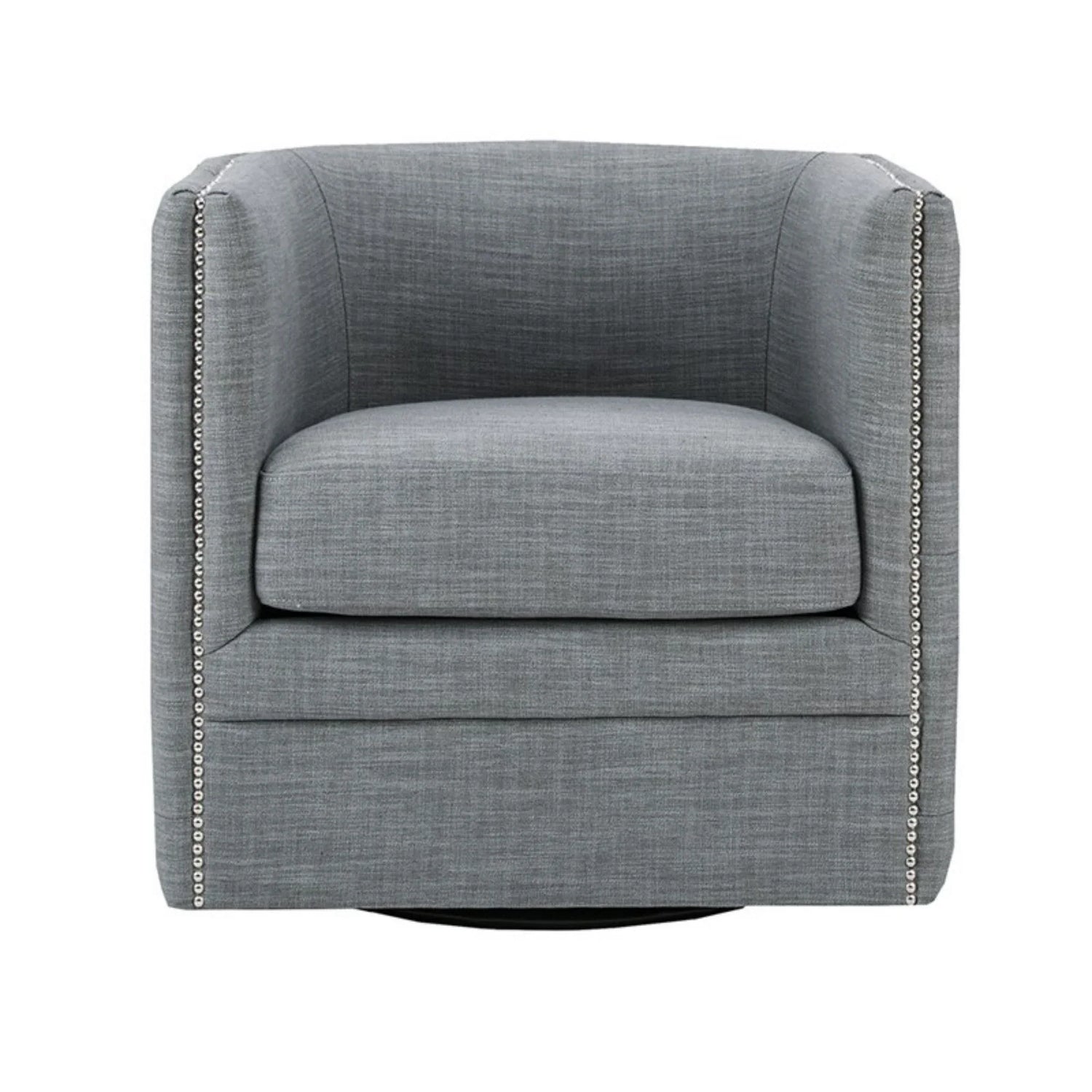 Capstone - Swivel Barrel Chair With Nailhead Accents And Button Tufting - Furniture Home Direct