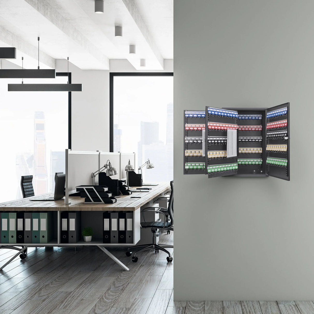 Adjustable Key Cabinet With Combination Lock - Furniture Home Direct