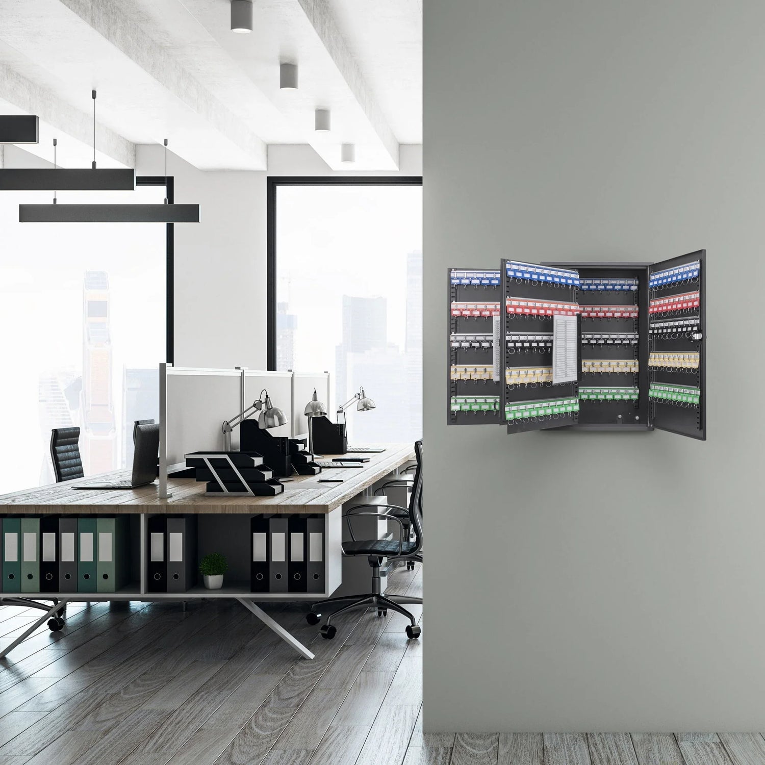 Adjustable Key Cabinet With Combination Lock - Furniture Home Direct