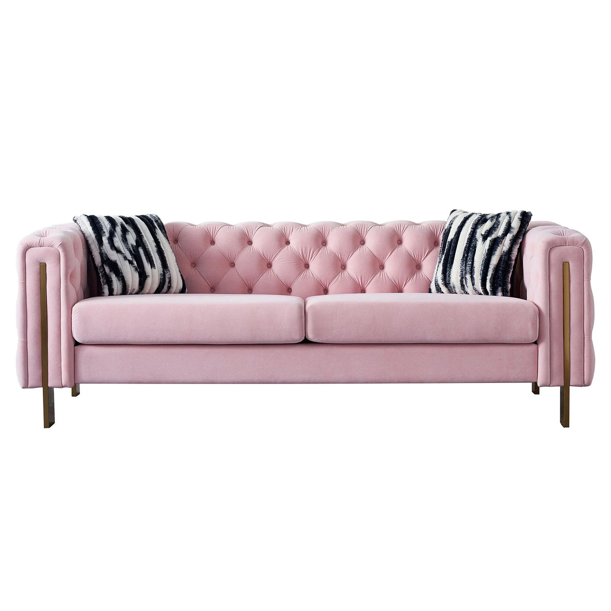 Chesterfield - Modern Tufted Velvet Living Room Sofa, 84.25''W Couch - Furniture Home Direct