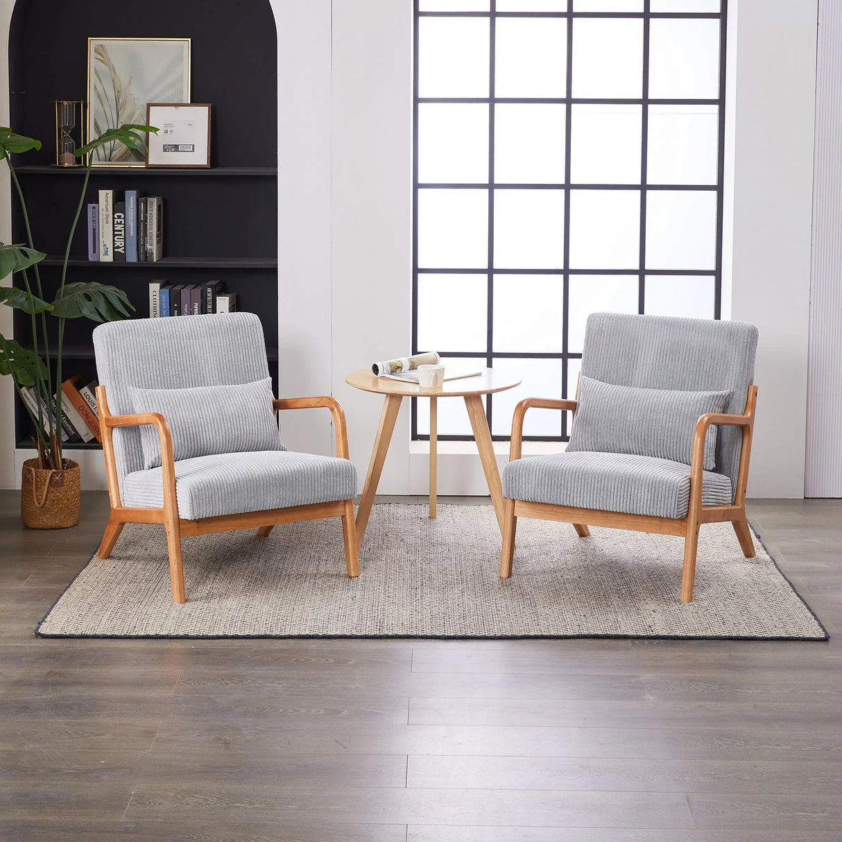 Accent Arm Chair With Pillow Upholstered - Furniture Home Direct