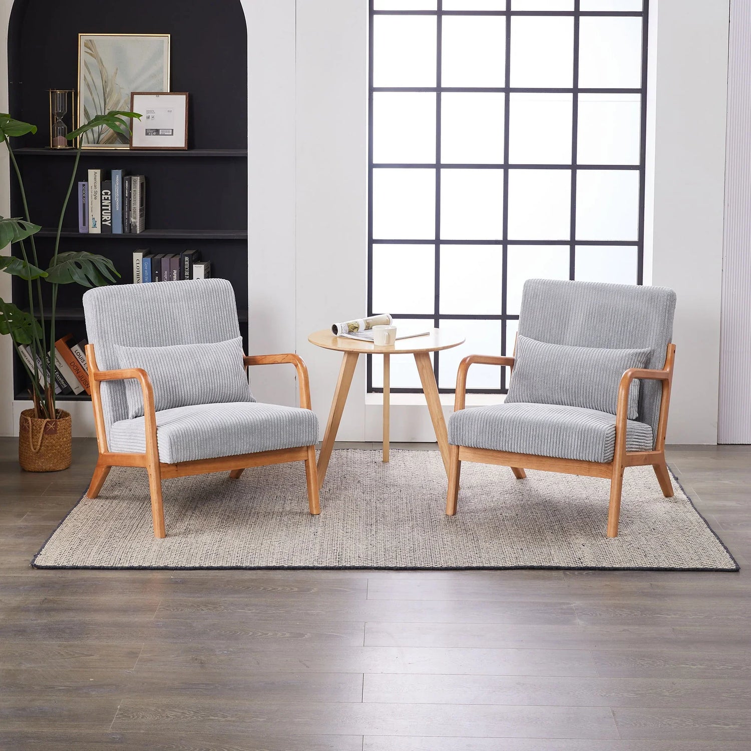 Accent Arm Chair With Pillow Upholstered - Furniture Home Direct