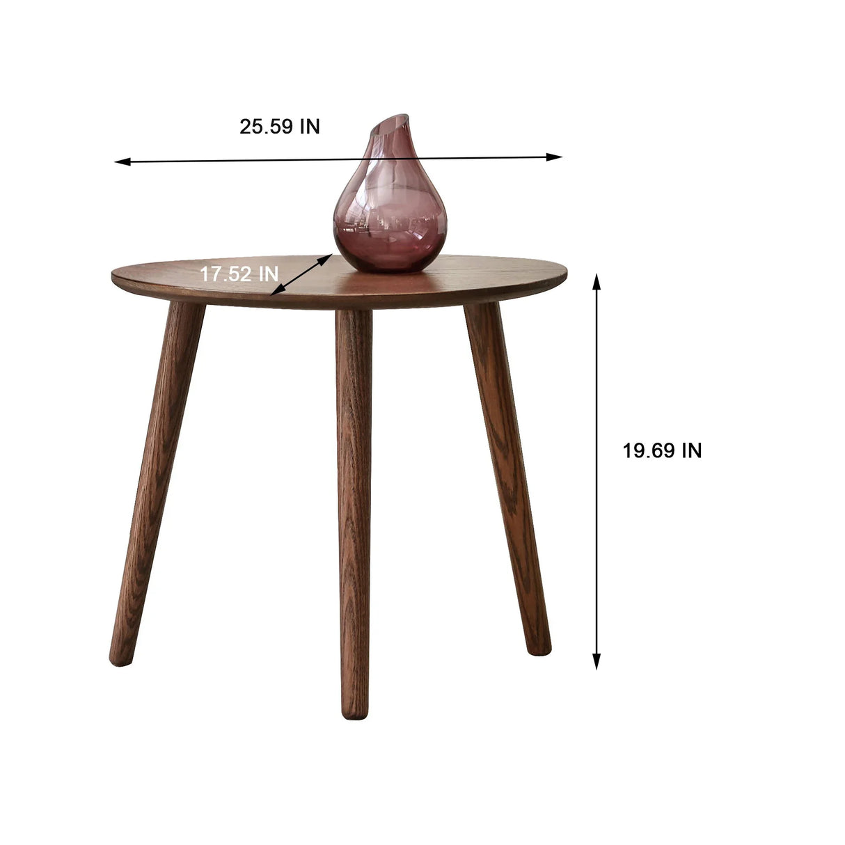 Center Table Low Table 100% Solid Oak Wood Top Plate Desk Pebble Shaped Natural Wooden Coffee Table - Walnut - Furniture Home Direct