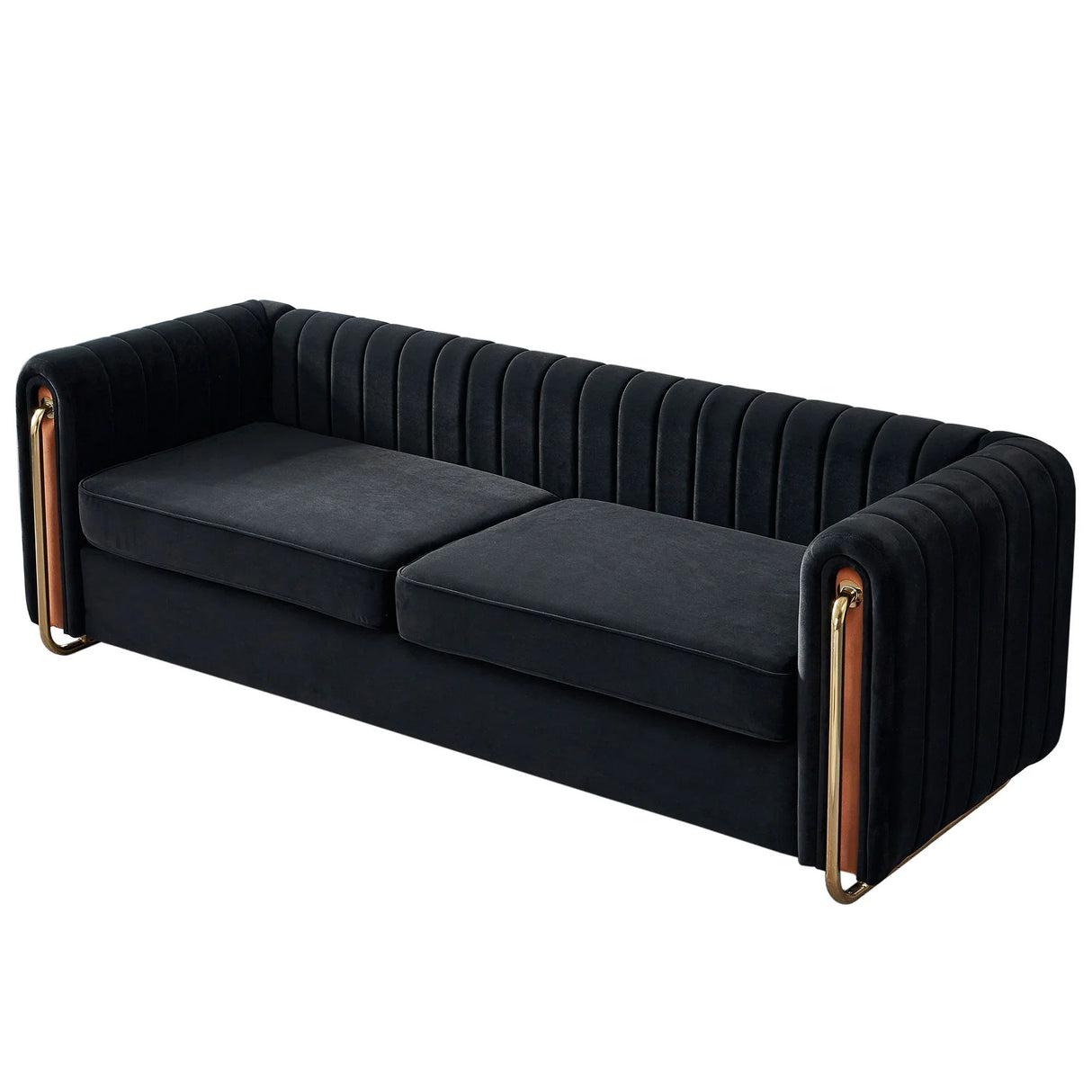 Contemporary Velvet Sofa Couch For Living Room - Furniture Home Direct