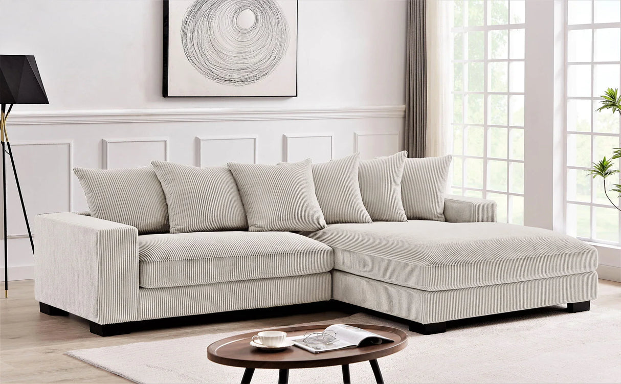 Luxe - Oversized 2 Piece Sectional Couches For Living Room, L Shaped Sofa With Chaise - Furniture Home Direct