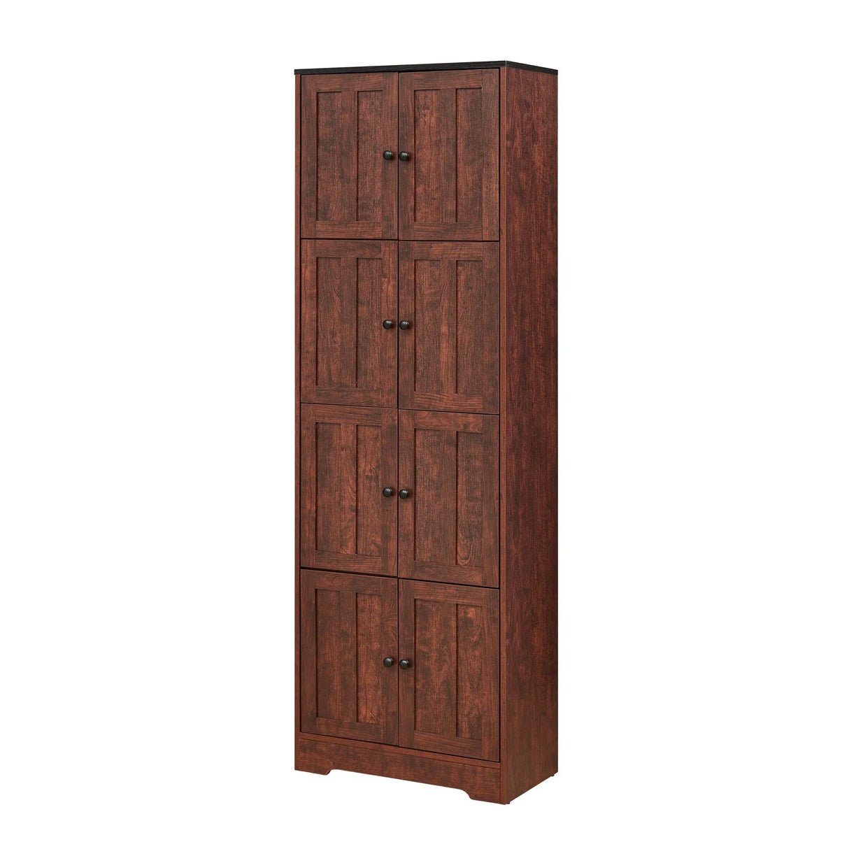 Tall Storage Cabinet With 8 Doors And 4 Shelves, Wall Storage Cabinet For Living Room, Kitchen, Office, Bedroom, Bathroom - Furniture Home Direct