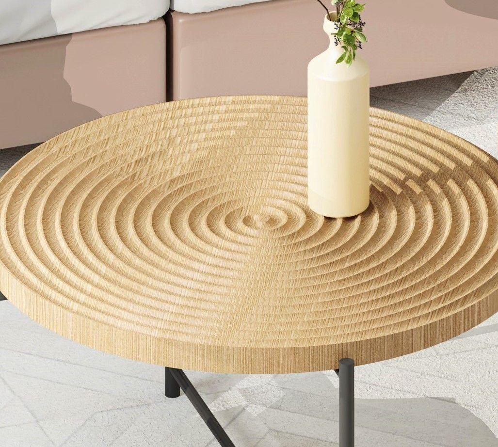 Coffee And End Table Set Waterproof Cover, Distressed Cylindrical Design, Legs Classic Rustic Charm (Set of 2) - Furniture Home Direct