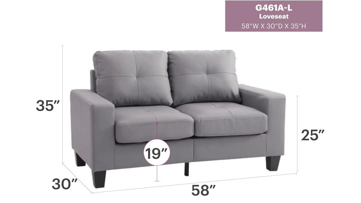 Track Arm Loveseat For Cozy Spaces - Furniture Home Direct