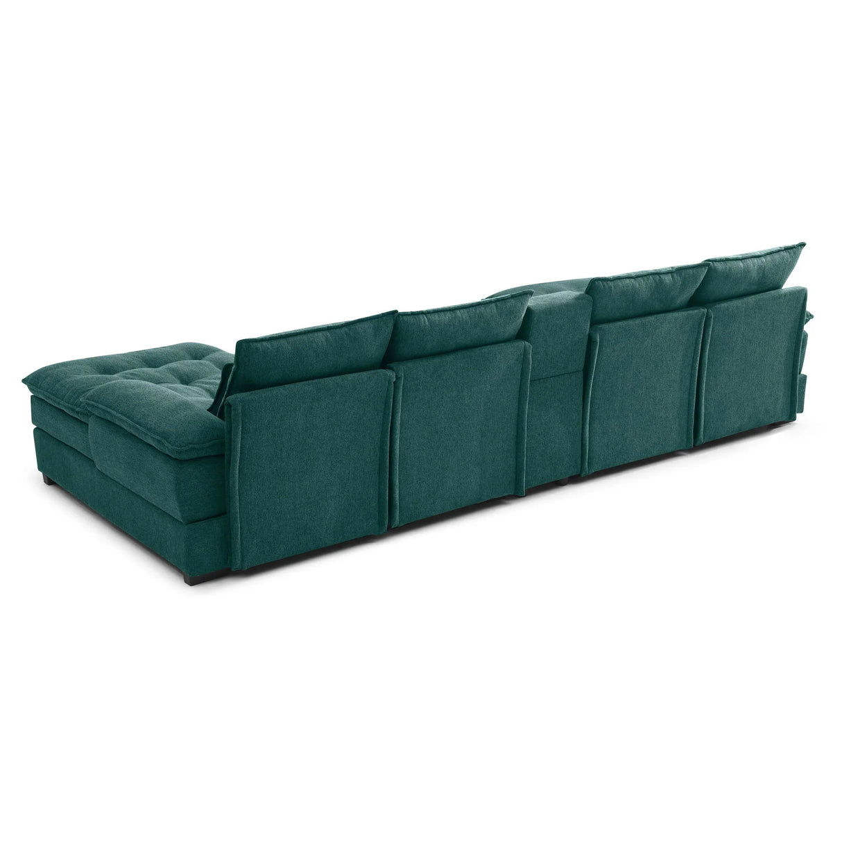 Contemporary U Shaped Sofa With Console And Cupholders - Furniture Home Direct