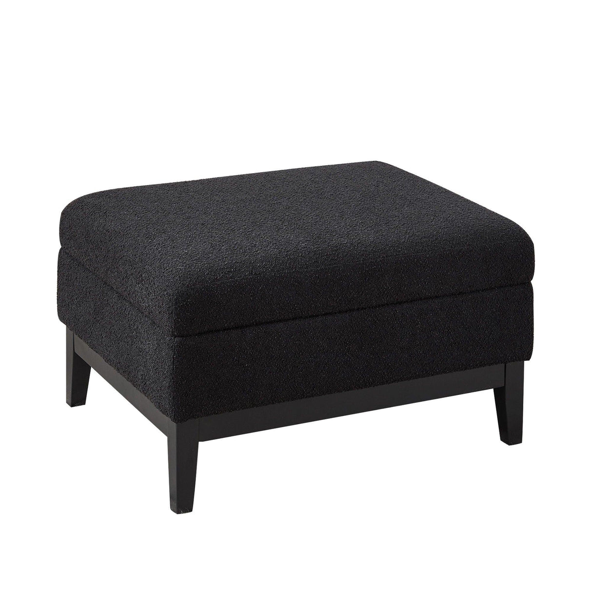Upholstered Storage Ottoman With Reversible Lid Coffee Table With Rubberwood Legs - Furniture Home Direct
