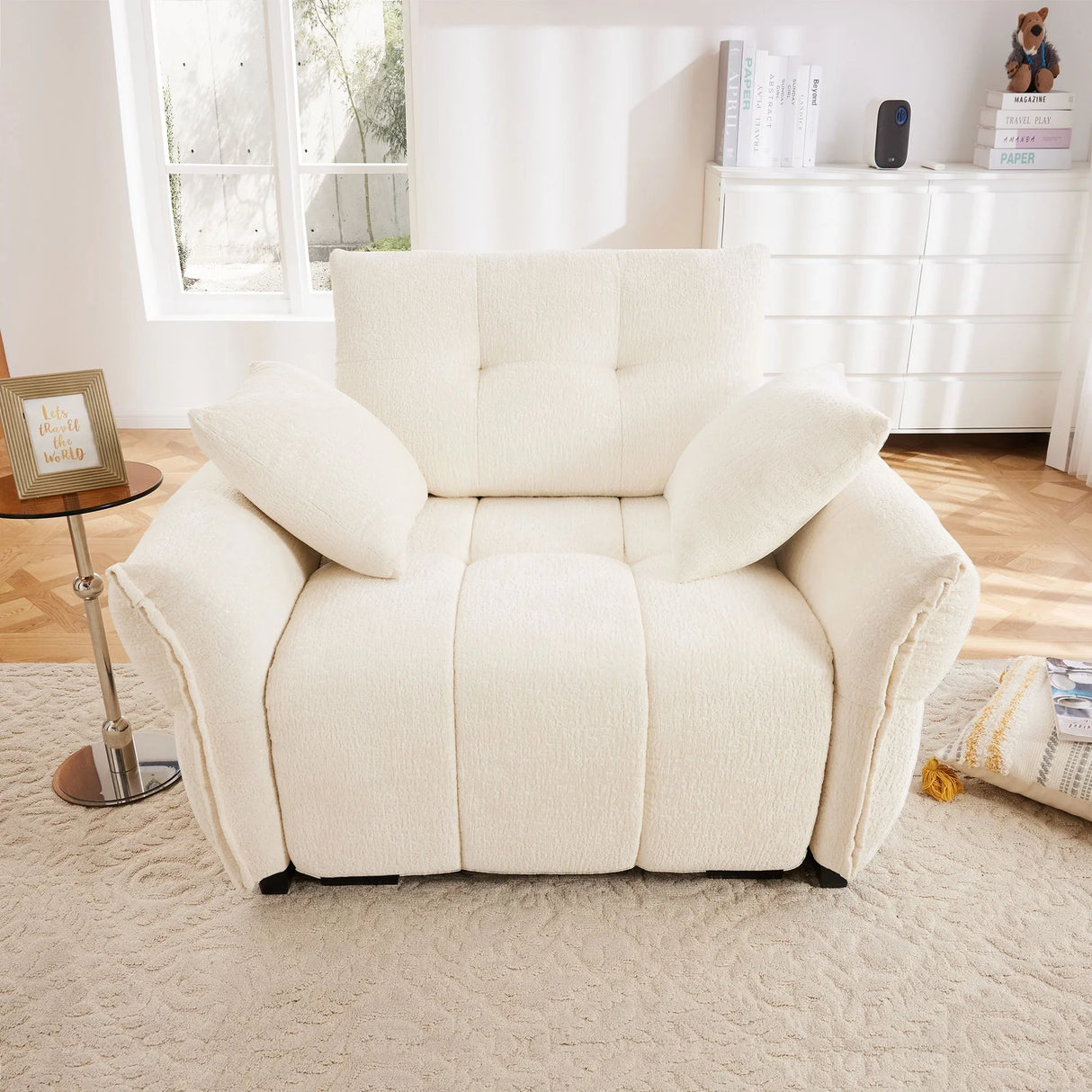 Modern Ergonomic Single Seater Sofa With High Resilience Cushions - Furniture Home Direct