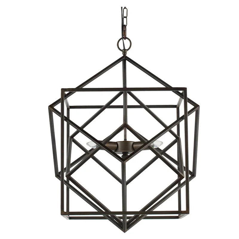 3 Light Metal Chandelier, Hanging Light Fixture With Adjustable Chain For Kitchen, Bulb Not Included - Black - Furniture Home Direct