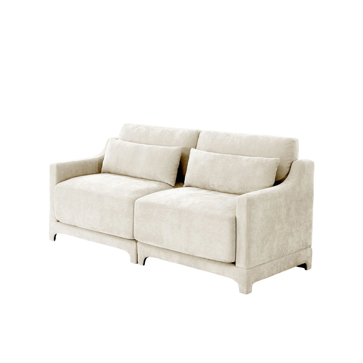 Elegant Sofa With Ergonomic Design And Lumbar Pillows - Furniture Home Direct