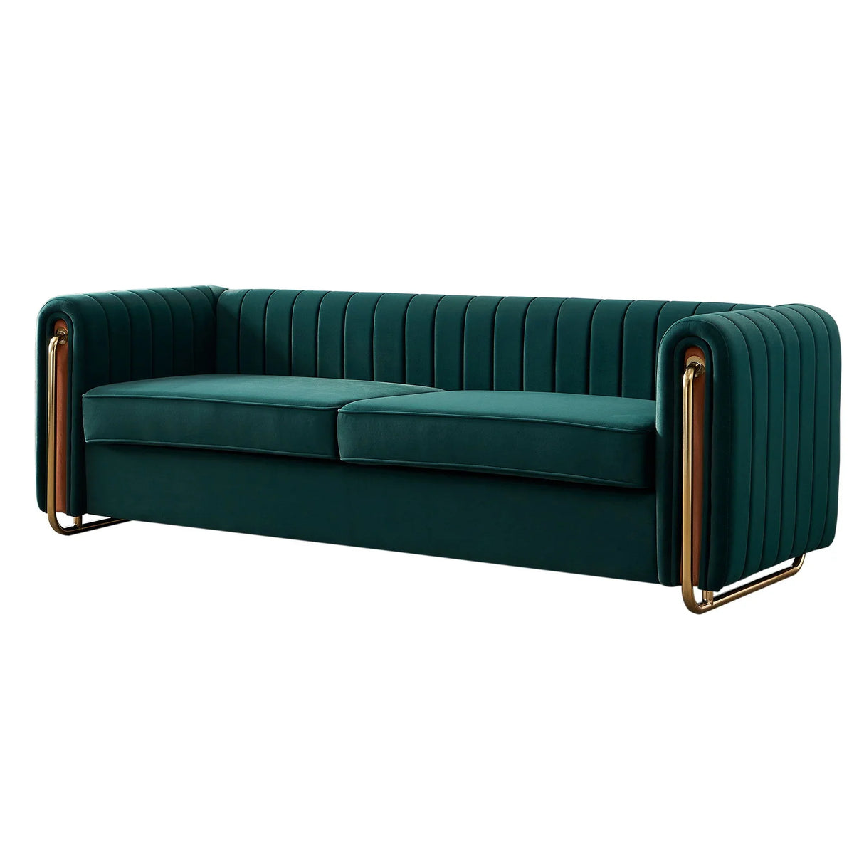 Contemporary Velvet Sofa Couch For Living Room - Furniture Home Direct
