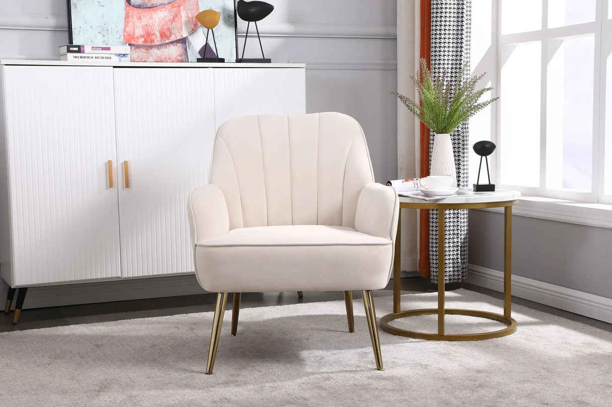 Modern Mid-Century Chair Tufted Sherpa Armchair For Living Room Bedroom Office - Furniture Home Direct