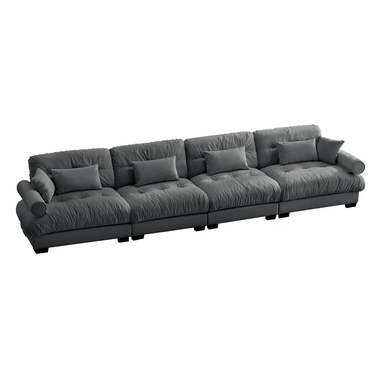 Super Comfort Oversized Modular Velvet Sectional Sofa, Deep Seat Convertible L Shaped Couch - Furniture Home Direct
