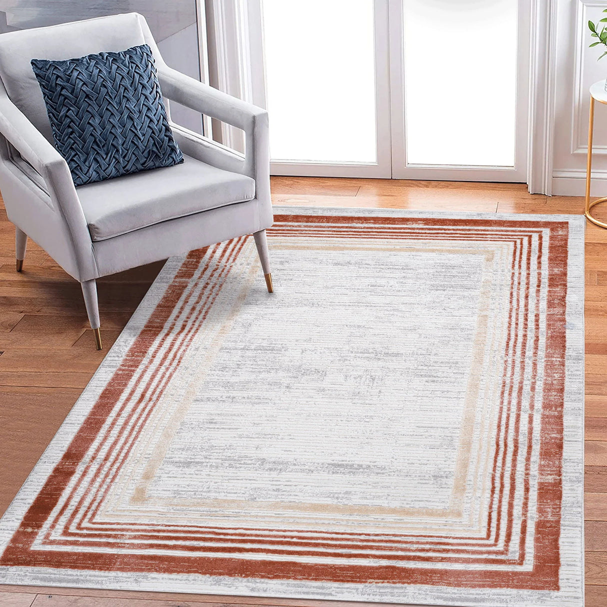 Marfi - Bordered Area Rug - Furniture Home Direct