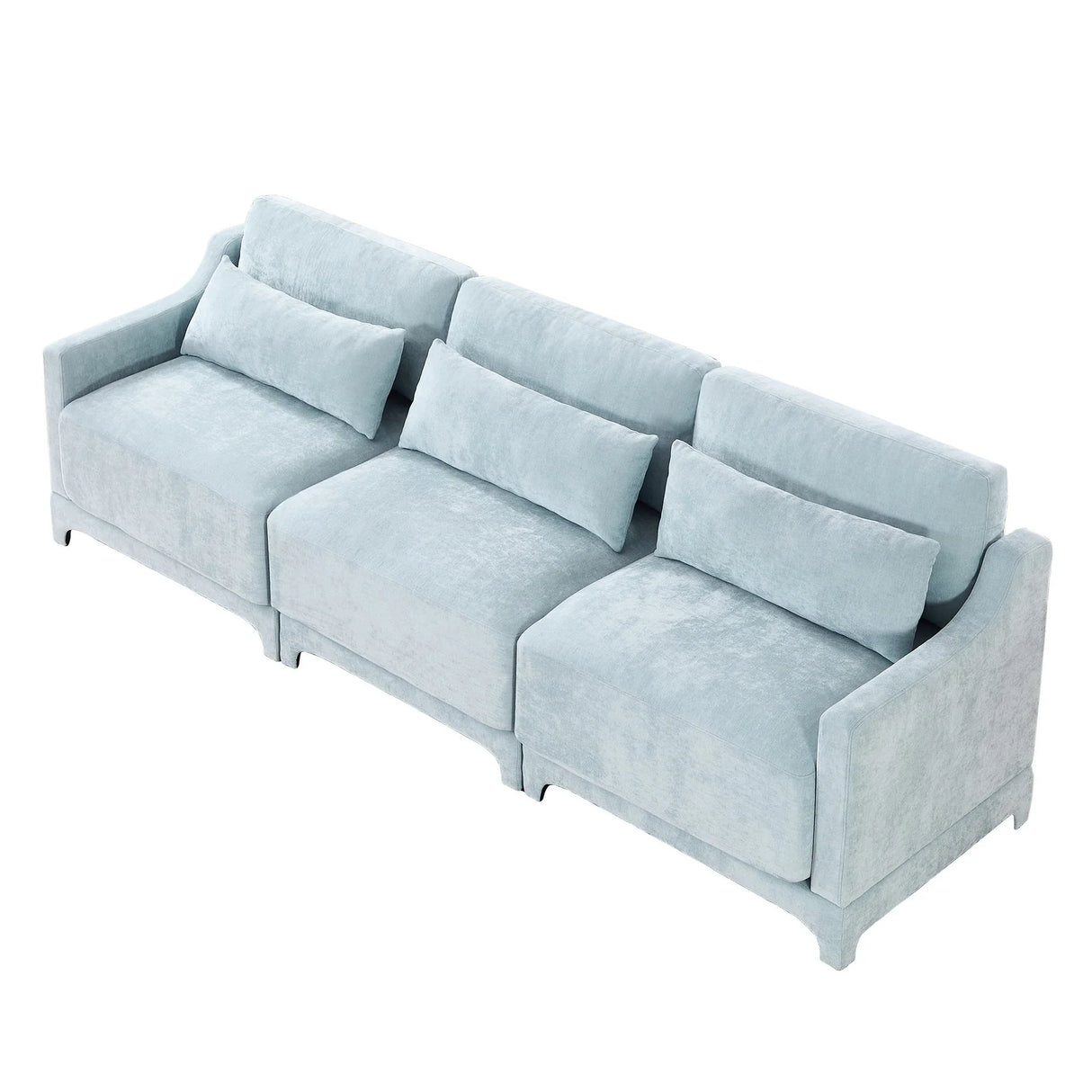 Elegant Sofa With Ergonomic Design And Lumbar Pillows - Furniture Home Direct