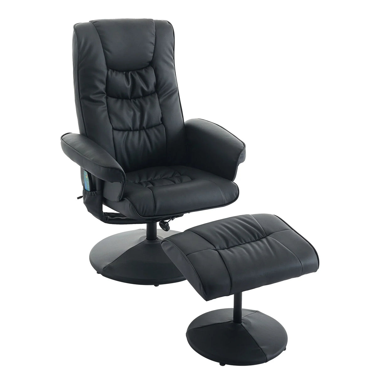 Recliner Chair With Ottoman, 360° Swivel Massage Lounge Chair With 5-Point Vibration & Heated Seat - Furniture Home Direct