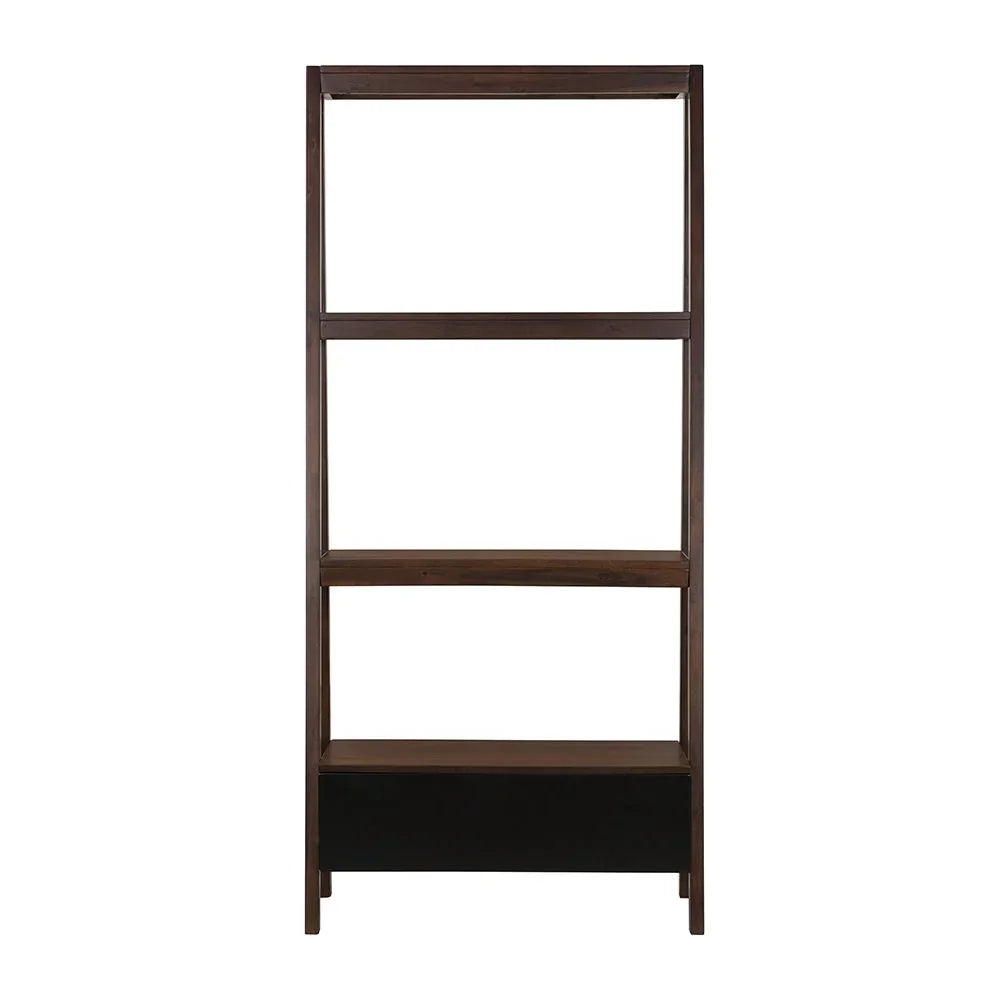 Ladder Style Bookcase - Natural Wood / Brown - Furniture Home Direct