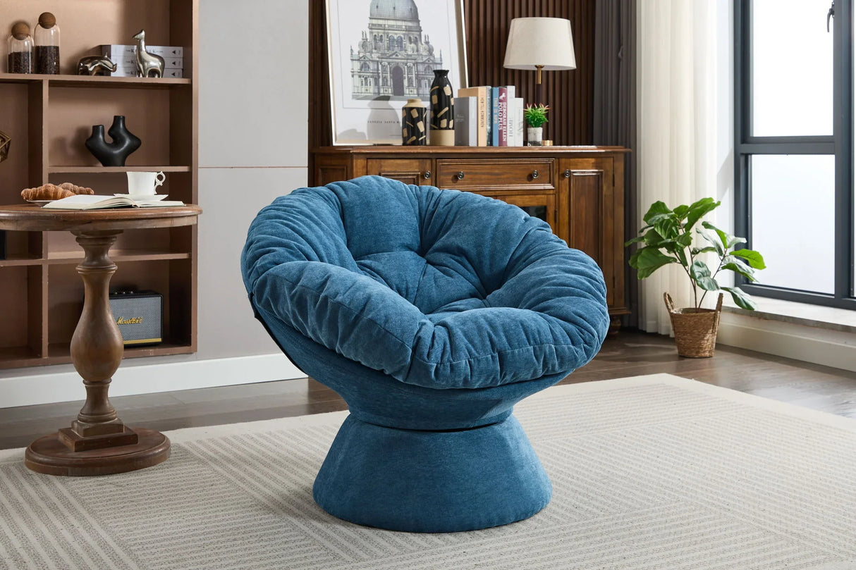 Oversized Swivel Accent Chair, 360 Swivel Barrel Chair, Papasan Chair For Living Room Bedroom - Furniture Home Direct