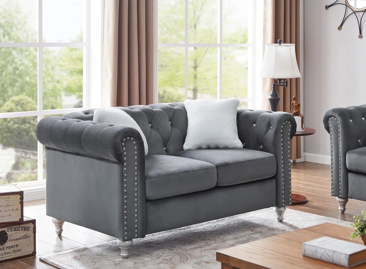 Stylish Contemporary Loveseat - Furniture Home Direct