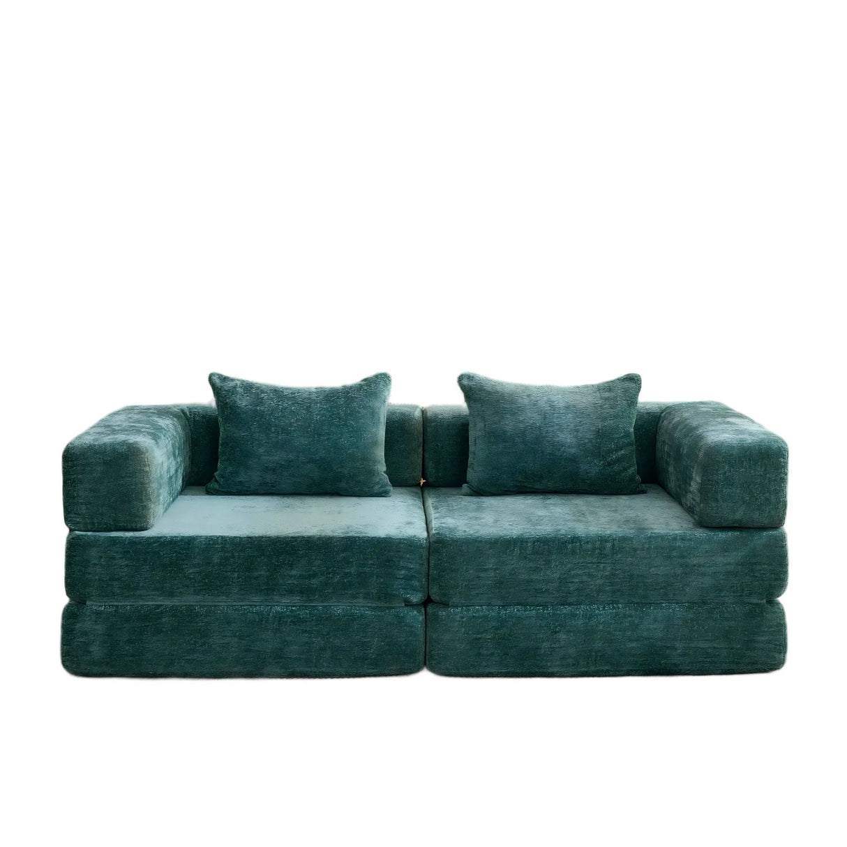 Convertible Floor Sofa Bed With Pillow Back Support Armrest