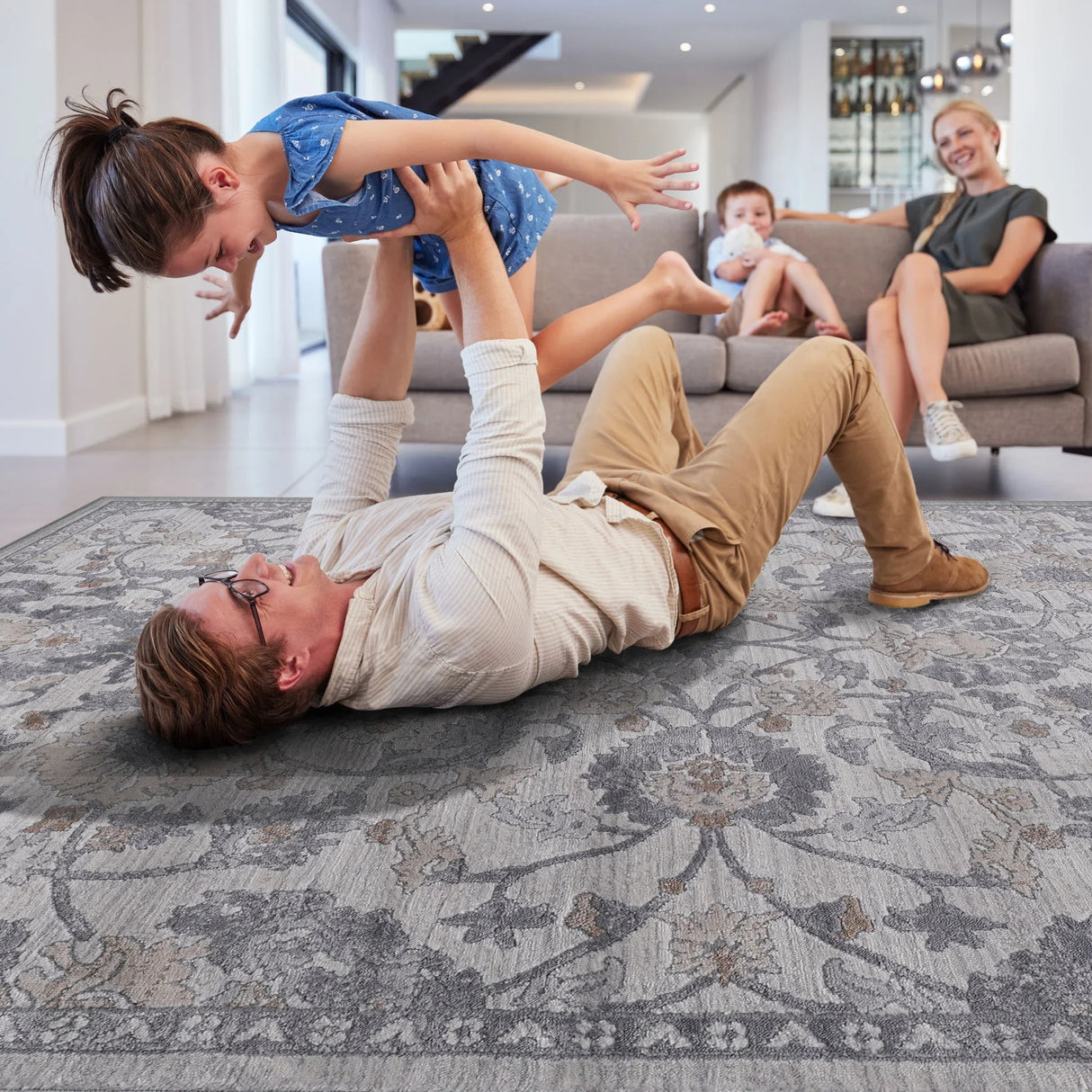 Marfi - Trendy Oriental Area Rug - Furniture Home Direct