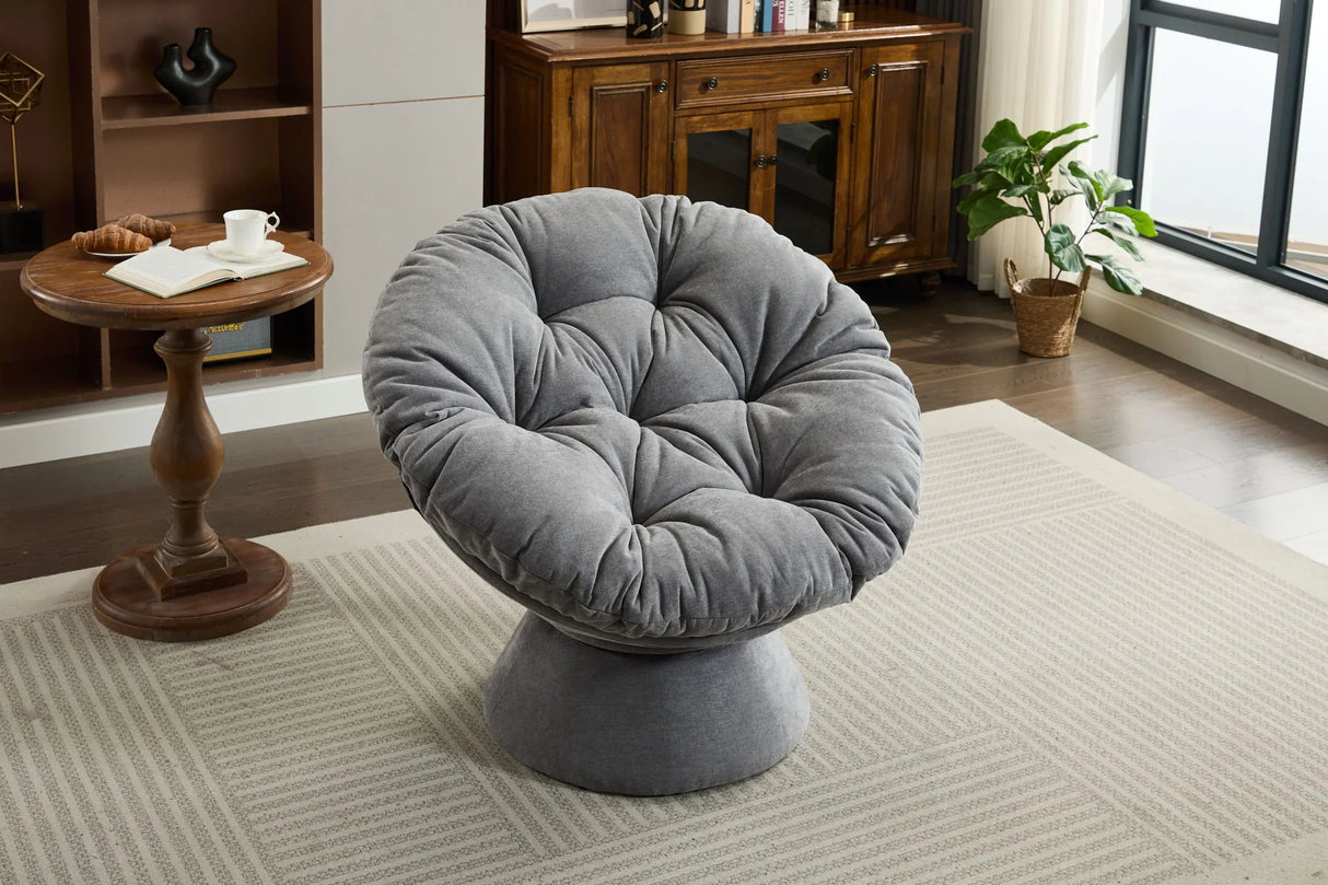 Oversized Swivel Accent Chair, 360 Swivel Barrel Chair, Papasan Chair For Living Room Bedroom - Furniture Home Direct