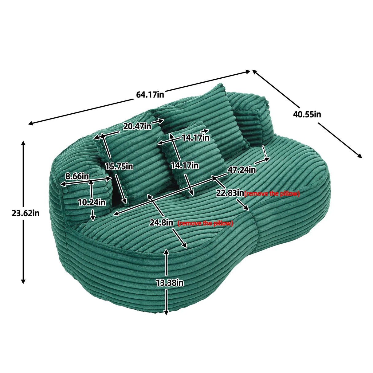 Bean Bag, Lazy Sofa Comfort Lounger High Back Chair - Furniture Home Direct