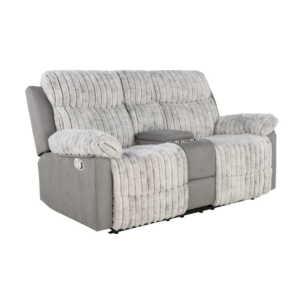 Bruni - Console Reclining Loveseat With Manual Recline - Furniture Home Direct