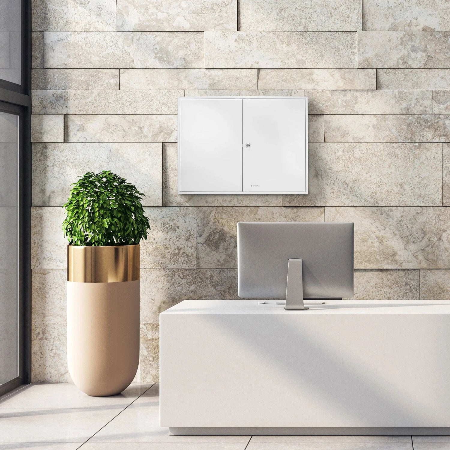 Adjustable Key Cabinet With Lock - Furniture Home Direct