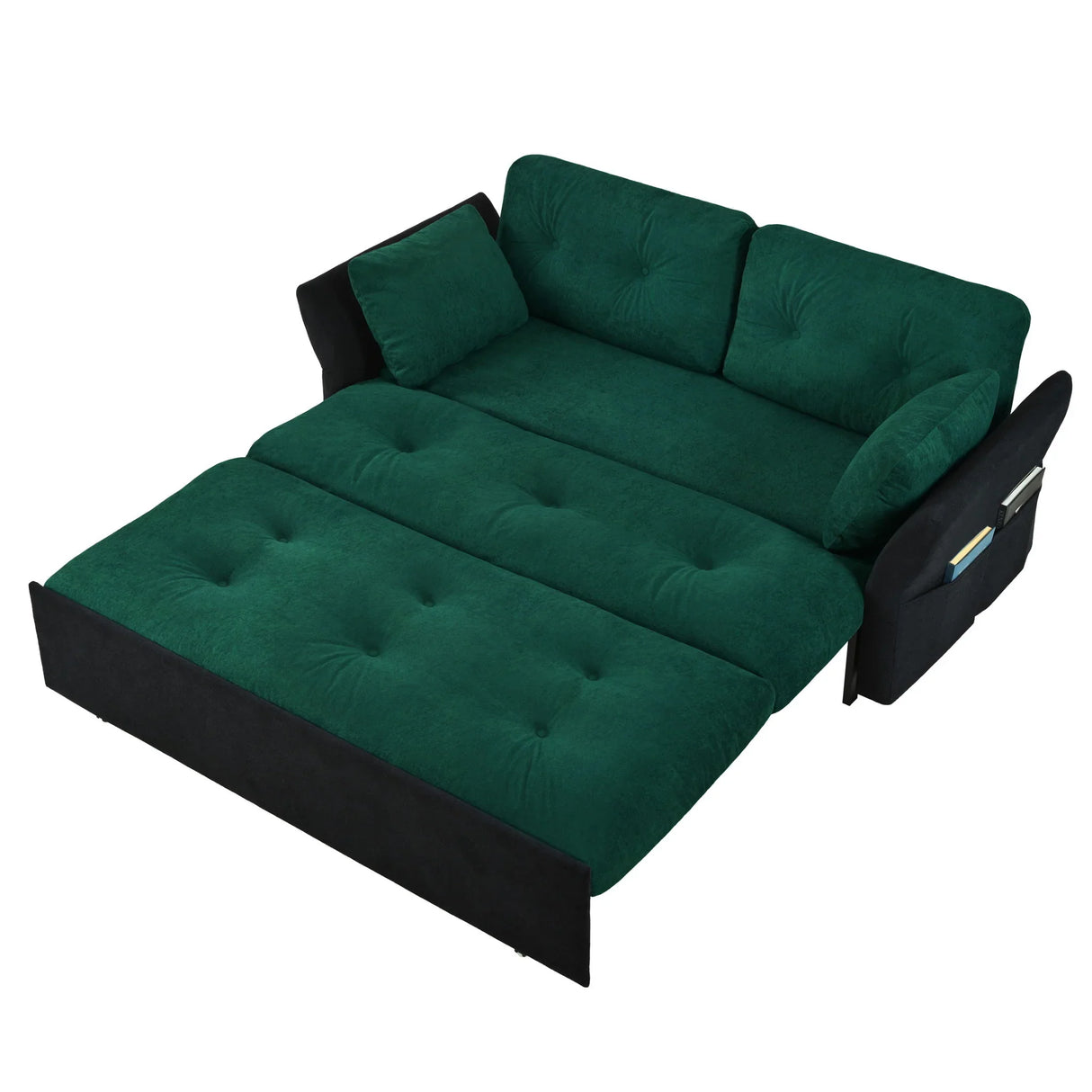 Modern Convertible Sleeper Sofa Bed With Pull-Out Queen Design, Side Storage & Thick Cushions - Furniture Home Direct
