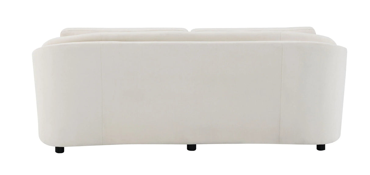 Mariko - Linen Sofa With 2 Toss Pillows - Beige - Furniture Home Direct