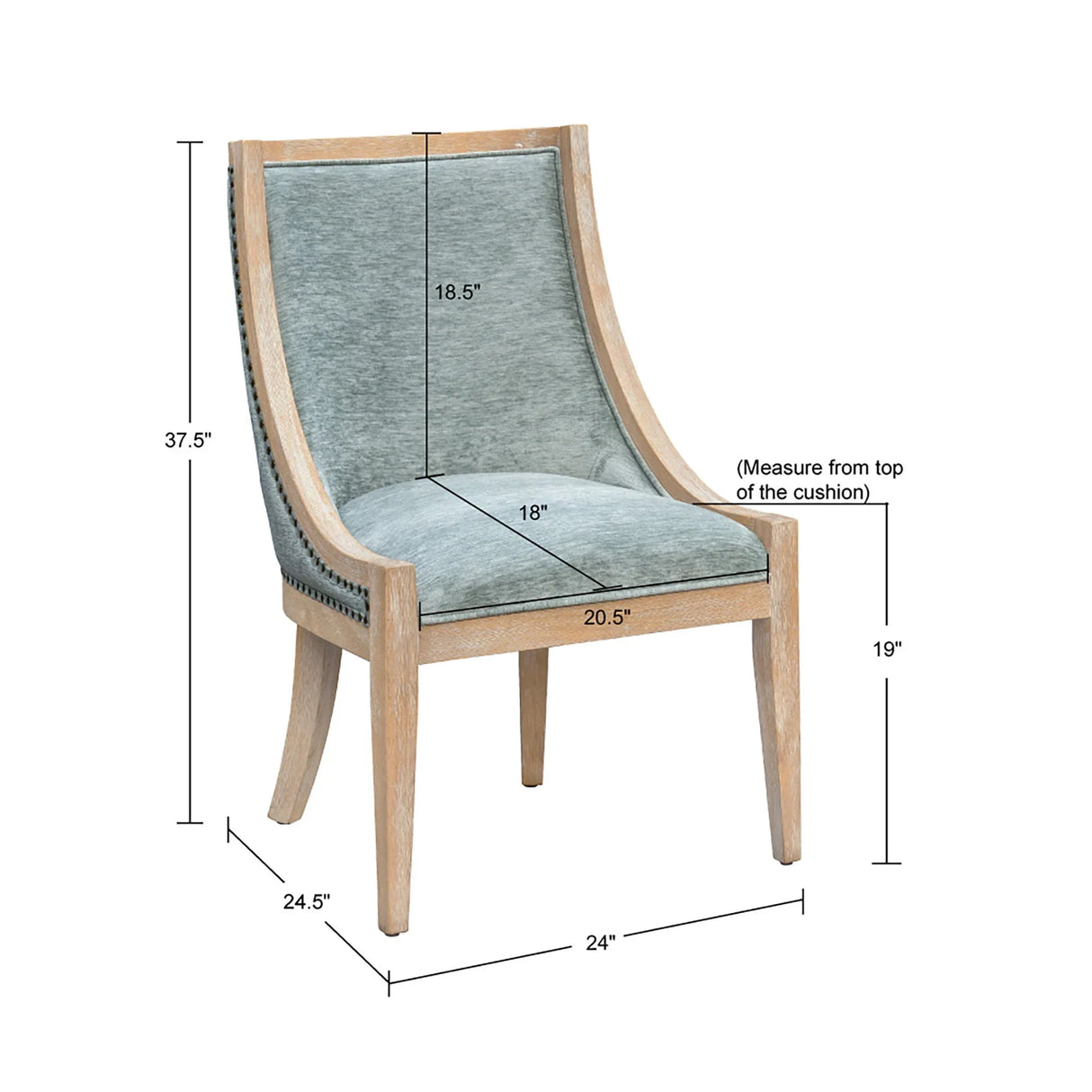 Upholstered Dining Chair With Nailhead Trim - Furniture Home Direct