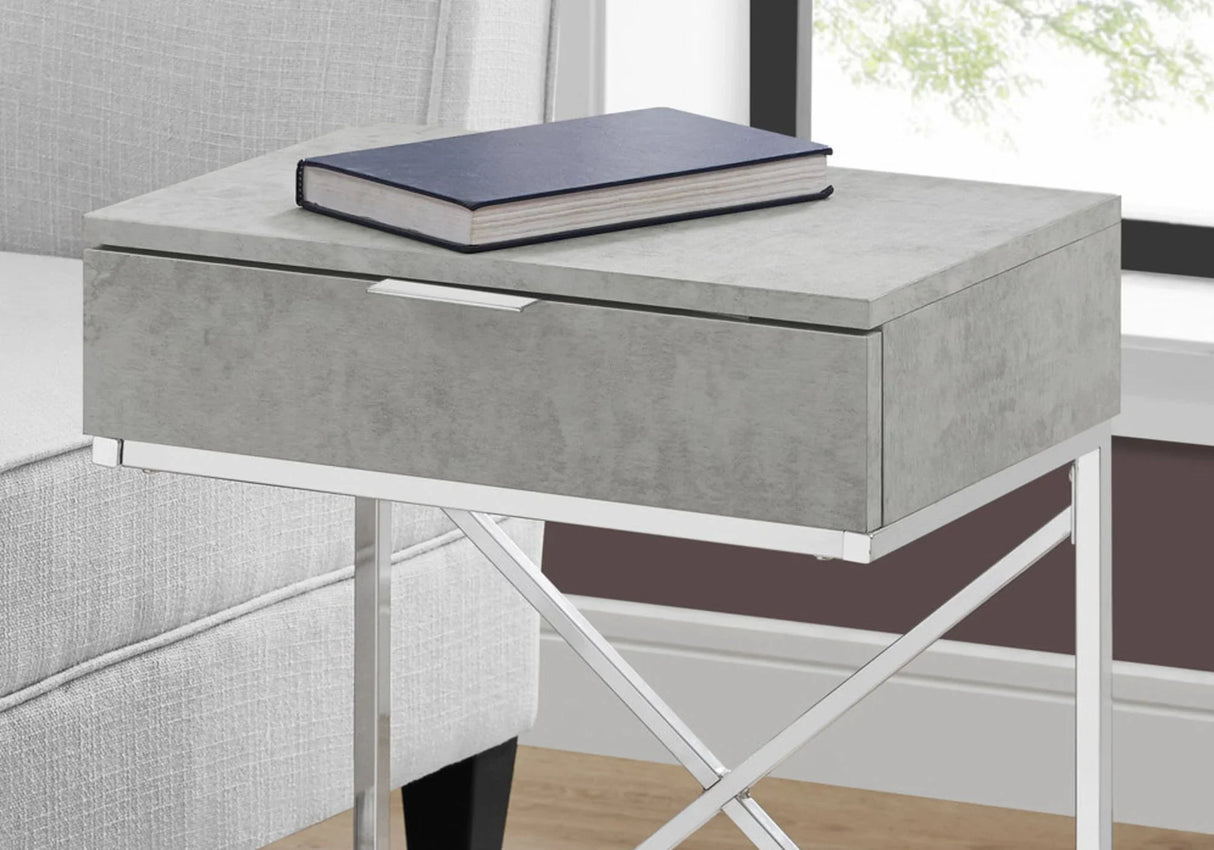 Accent Side Table, Storage Drawer, Spacious Tabletop, Contemporary & Modern - Furniture Home Direct