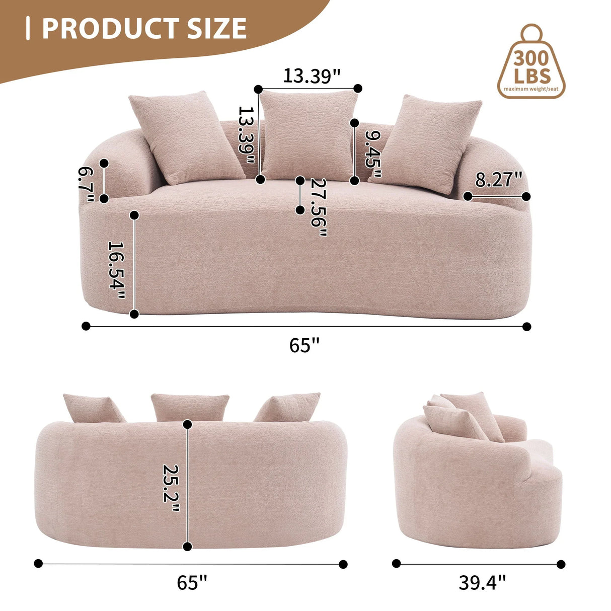 Loveseat Sofa, Compact Design For Small Spaces - Furniture Home Direct