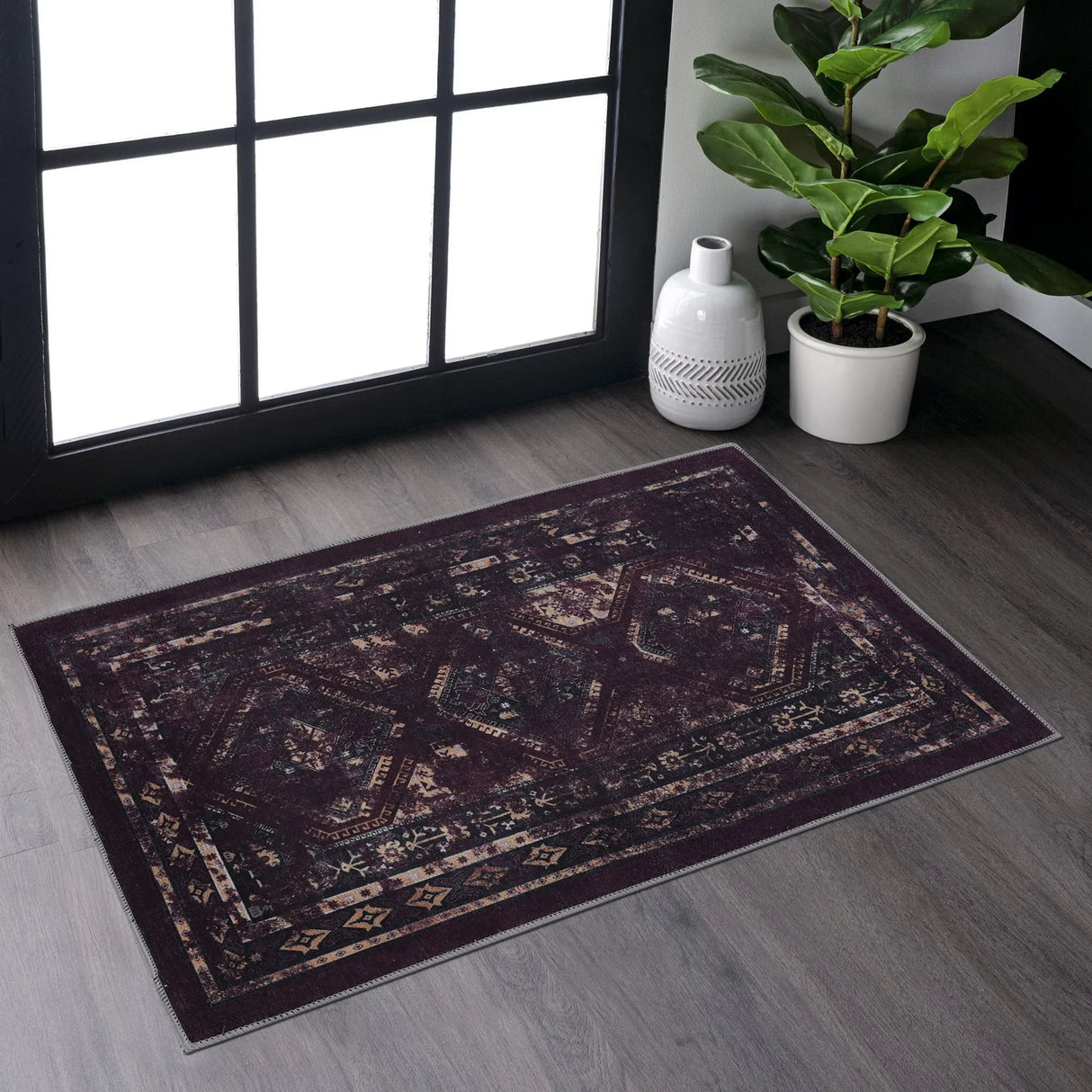 Maval - Trendy Area Rug, Washable - Furniture Home Direct