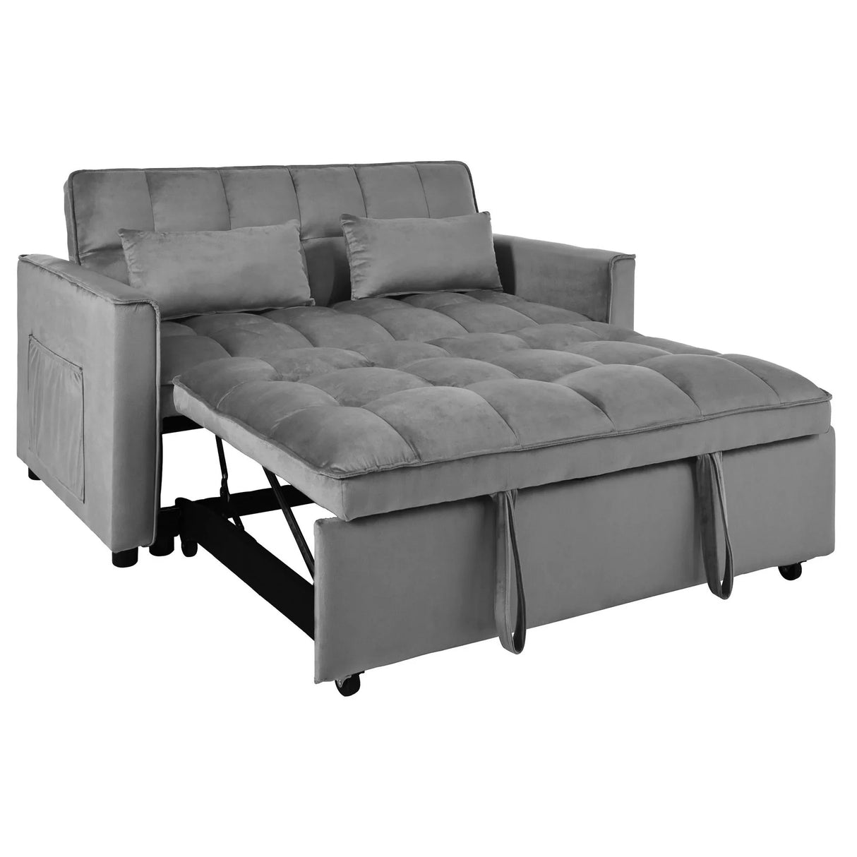 3 In 1 Pull Out Couch Convertible Sofa Bed With Reclining Backrest - Furniture Home Direct