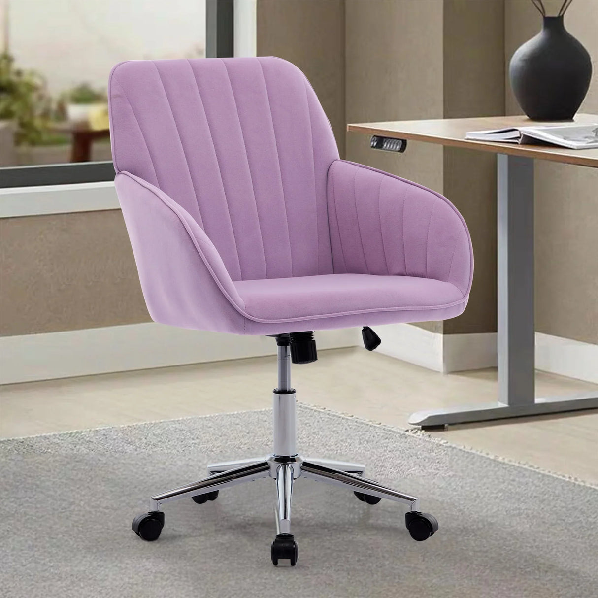 Adjustable Ergonomic Office Chair, Swivel Backrest Seat - Furniture Home Direct