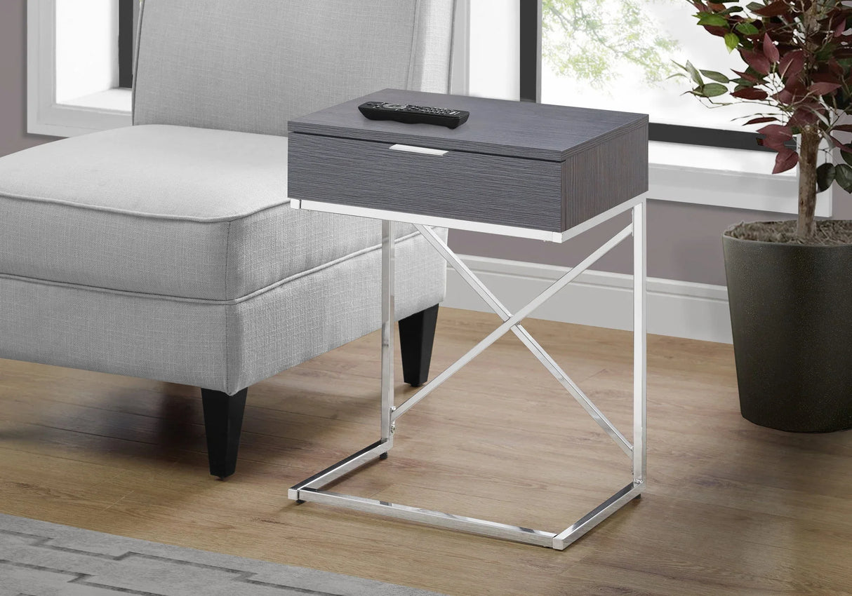Accent Side Table, Storage Drawer, Spacious Tabletop, Contemporary & Modern - Furniture Home Direct