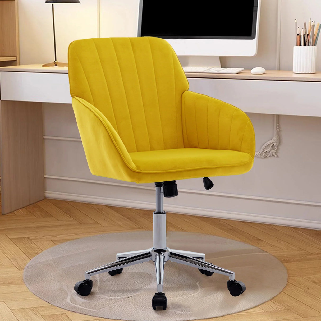 Adjustable Ergonomic Office Chair, Swivel Backrest Seat - Furniture Home Direct