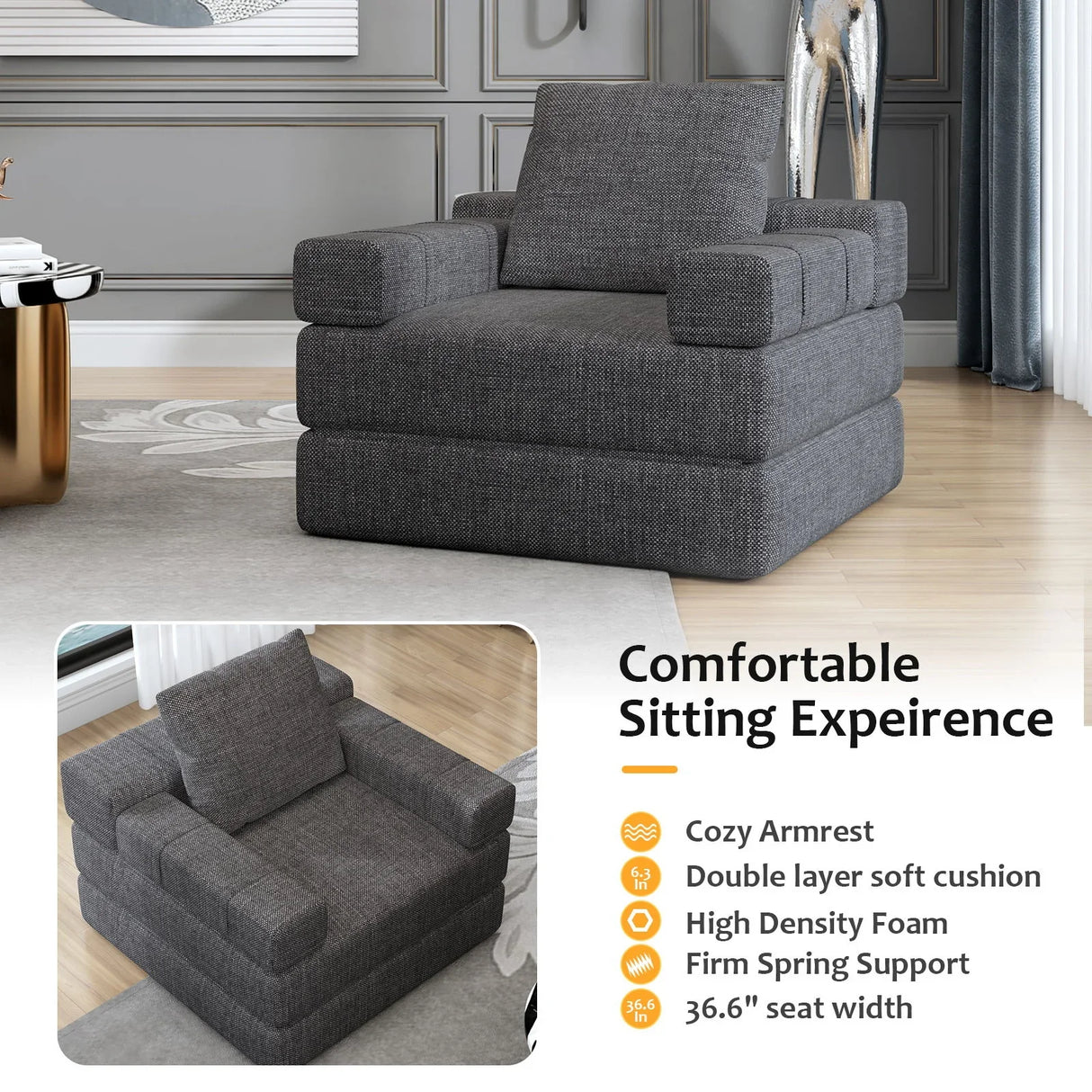 Single Sofa Chair That Converts To A Single Sofa Bed - Furniture Home Direct