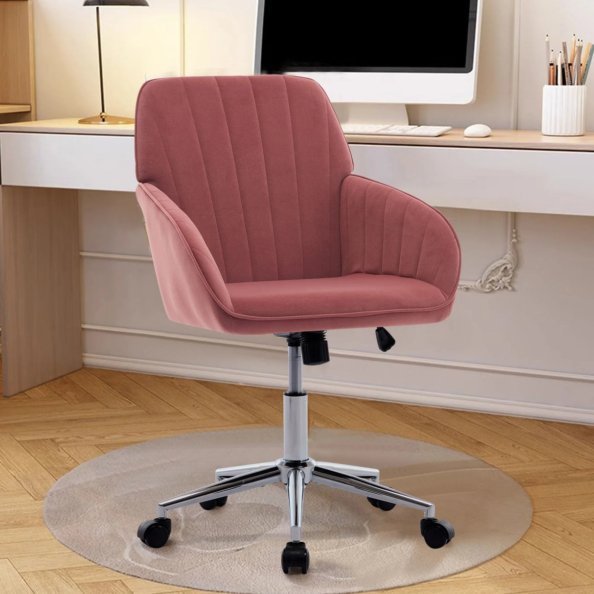 Adjustable Ergonomic Office Chair, Swivel Backrest Seat - Furniture Home Direct