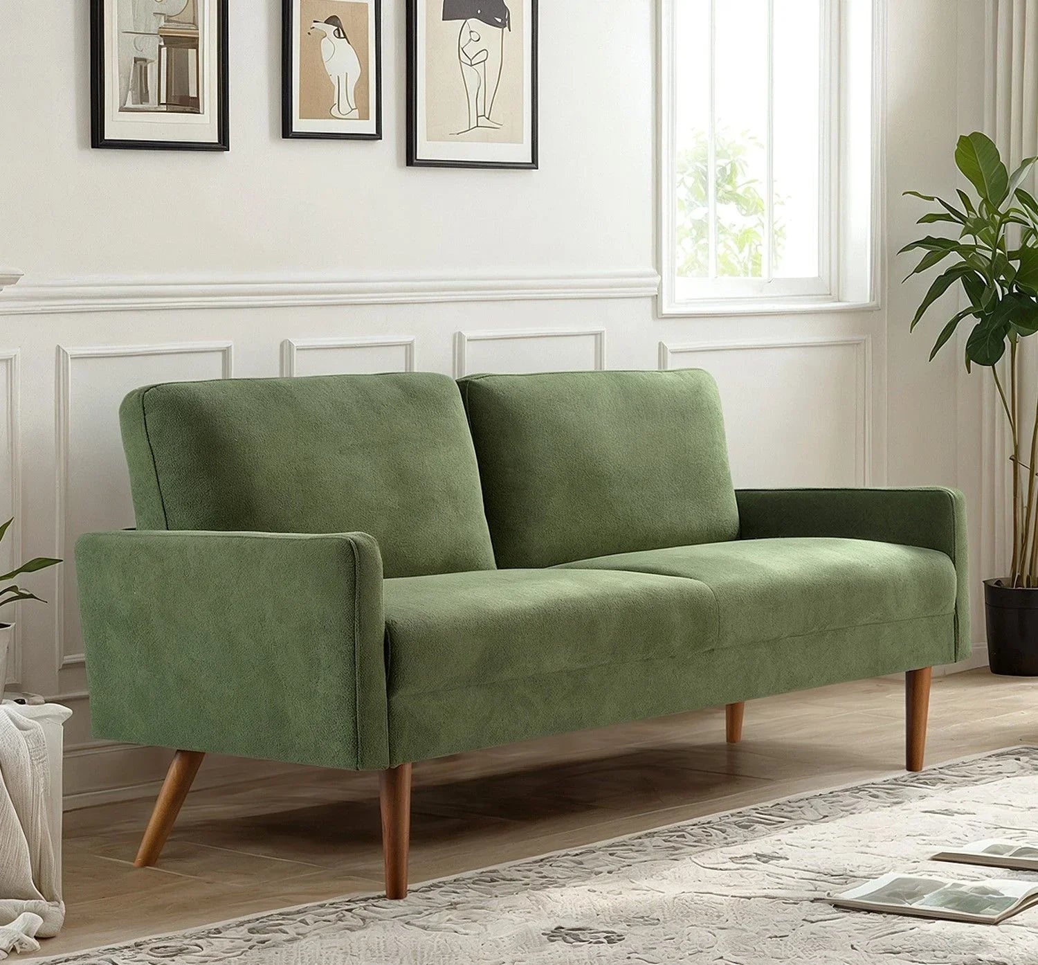 Sofa, European Style With Sleek Design, Modern & Vintage Flair, Upholstered 3 Seater Couch - Furniture Home Direct