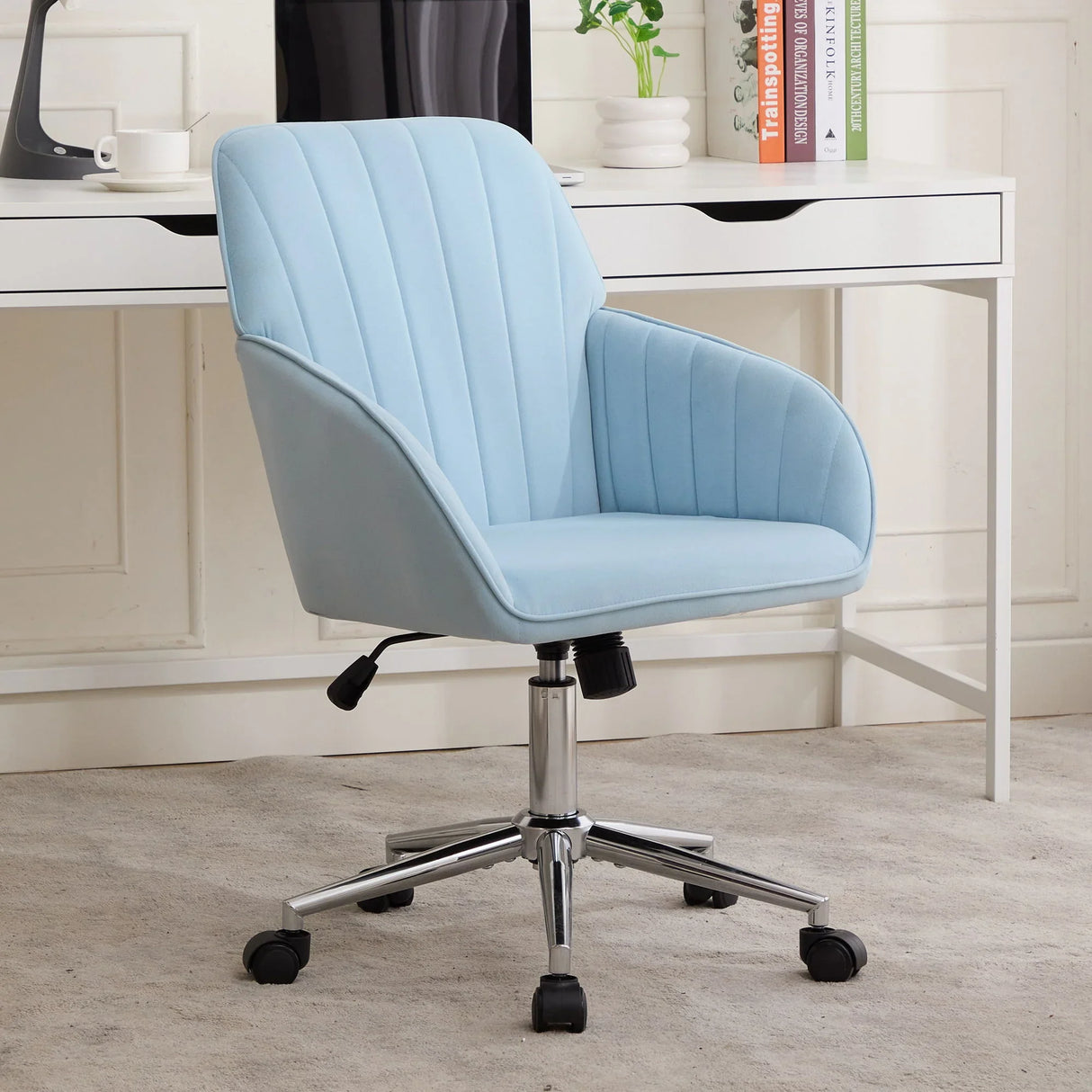 Adjustable Ergonomic Office Chair, Swivel Backrest Seat - Furniture Home Direct