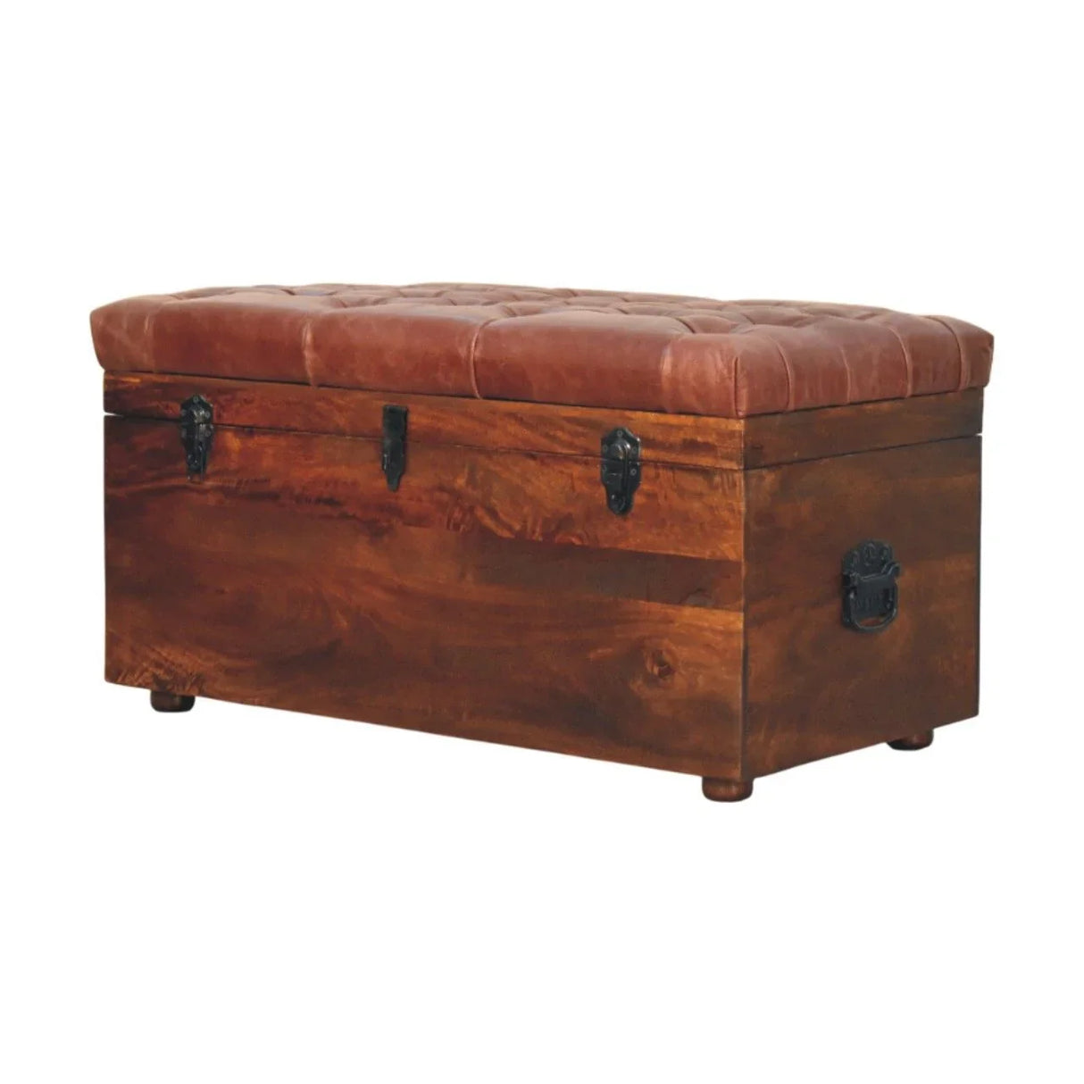 Buffalo - Leather Storage Trunk - Furniture Home Direct