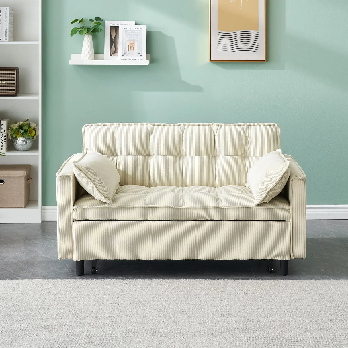 Two-Seat Casual Sofa With Pull Out Bed, Living Room Furniture - Furniture Home Direct