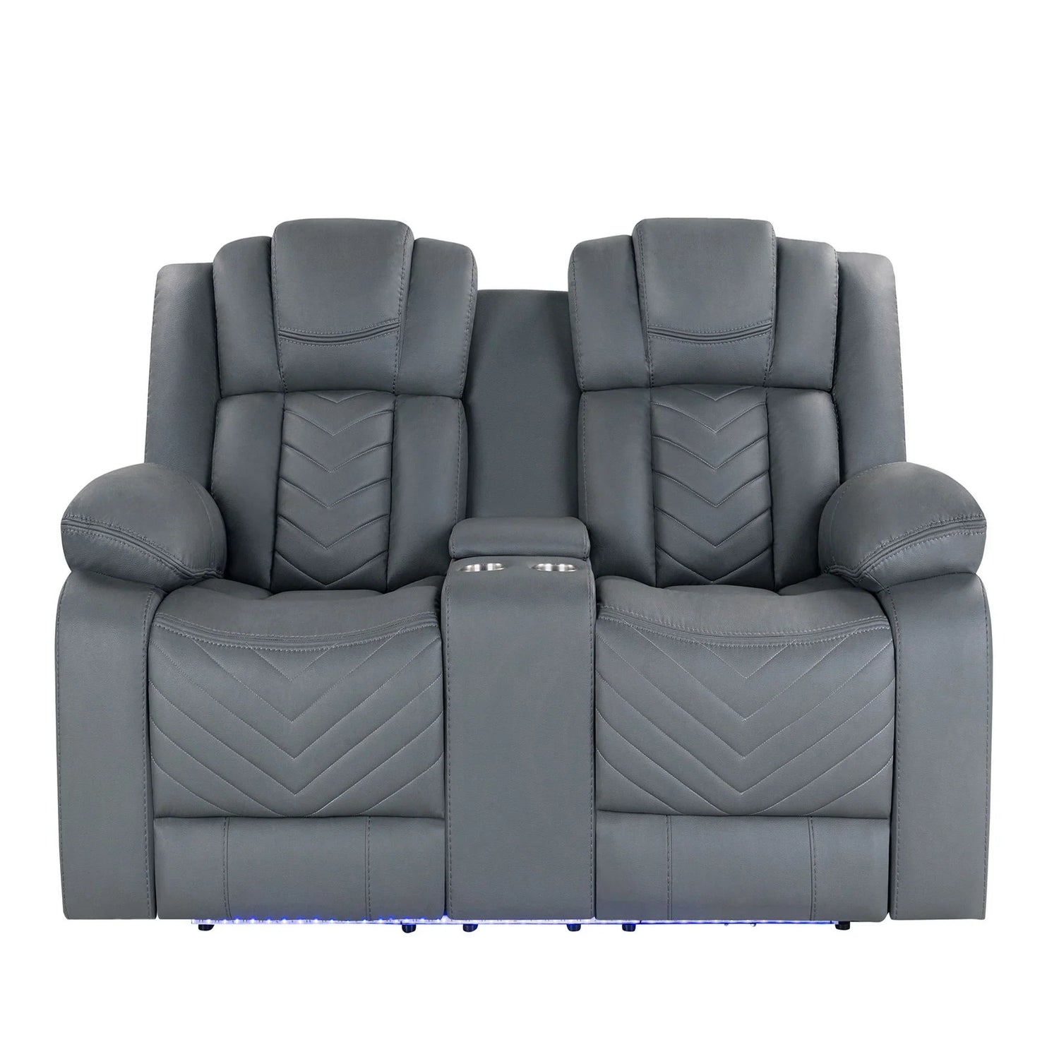 Raize - Power Living Room Set With Storage Console And Cup Holders - Furniture Home Direct